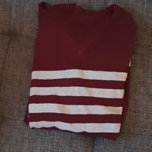 Longsleeve burgundy and gray shirt